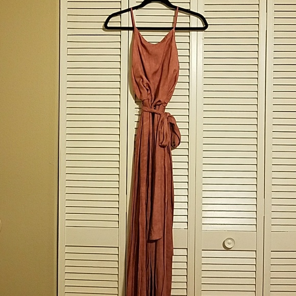Blush/Rose backless jumpsuit - Picture 1 of 4
